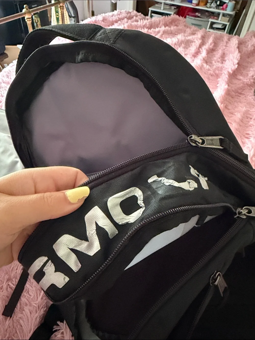 Under Armour Black Backpack with White Logo